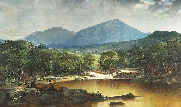 John Mix Stanley River in a Mountain Landscape oil painting picture